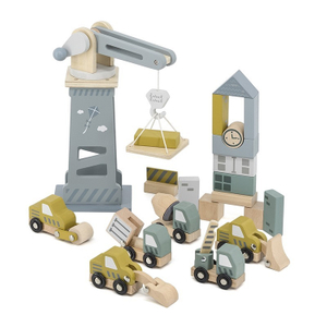 Educational Wooden Construction Site Toy Set for Kids