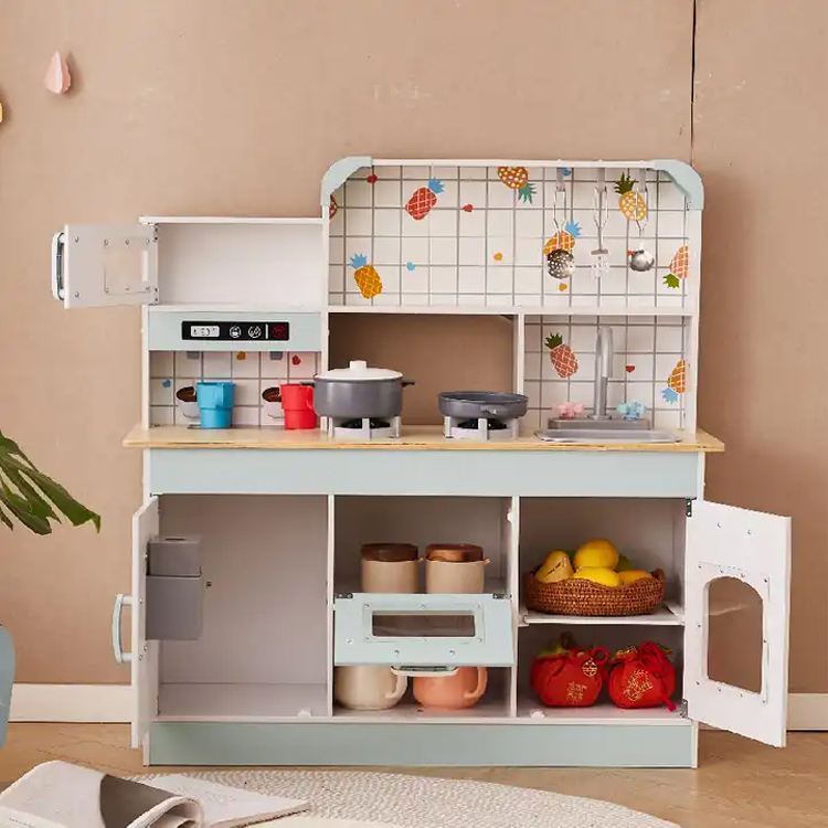 Pretend Play Wooden Kitchen Toy Set for Kids