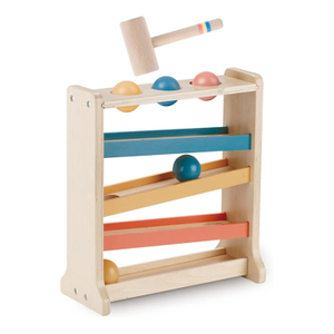 Montessori Wooden Pound And Roll Tower