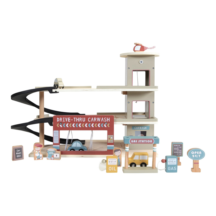 Construction Wooden Parking Garage Toy for Kids